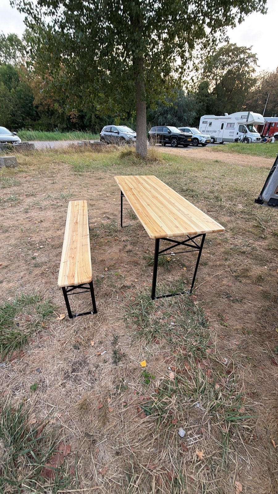 Hands On Biertafelset - Inklapbare Picknicktafel, Tuin en Terras, Picknicktafels, Nieuw, Ophalen of Verzenden, Inklapbaar, Rechthoekig