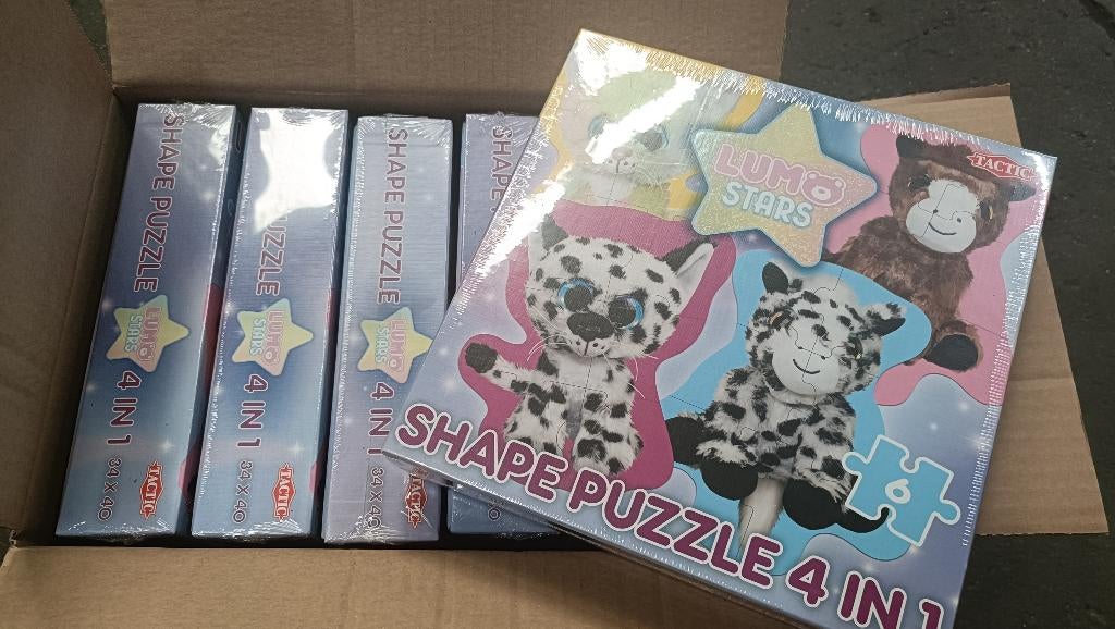 Partijhandel Lumo Stars Shape puzzels Koningsdag - 6 stuks, ., Nieuw, Ophalen of Verzenden, .