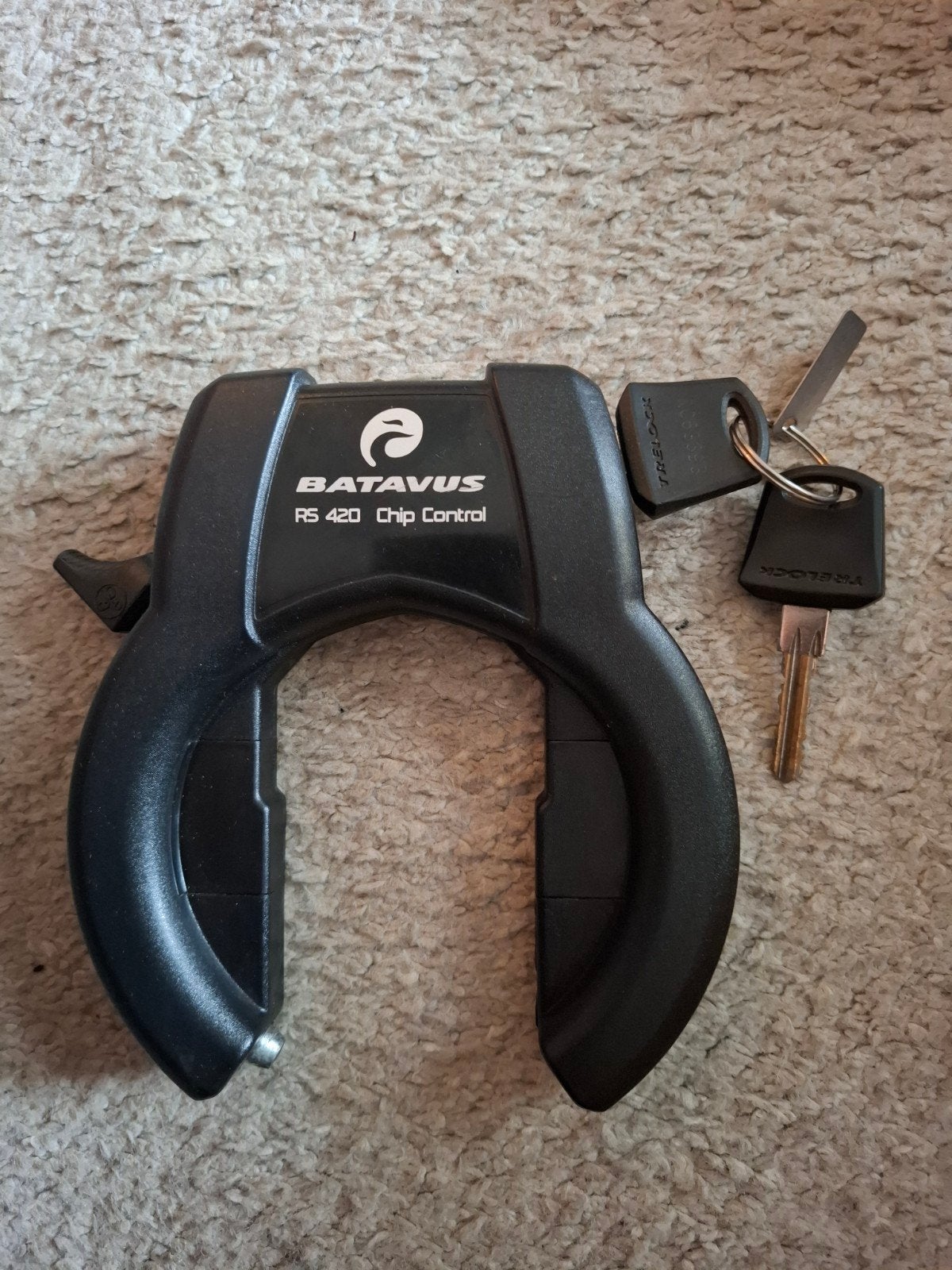 Batavus fietsslot chipkey extra veilig 2 sleutels ( axa ), Ophalen of Verzenden, Ringslot