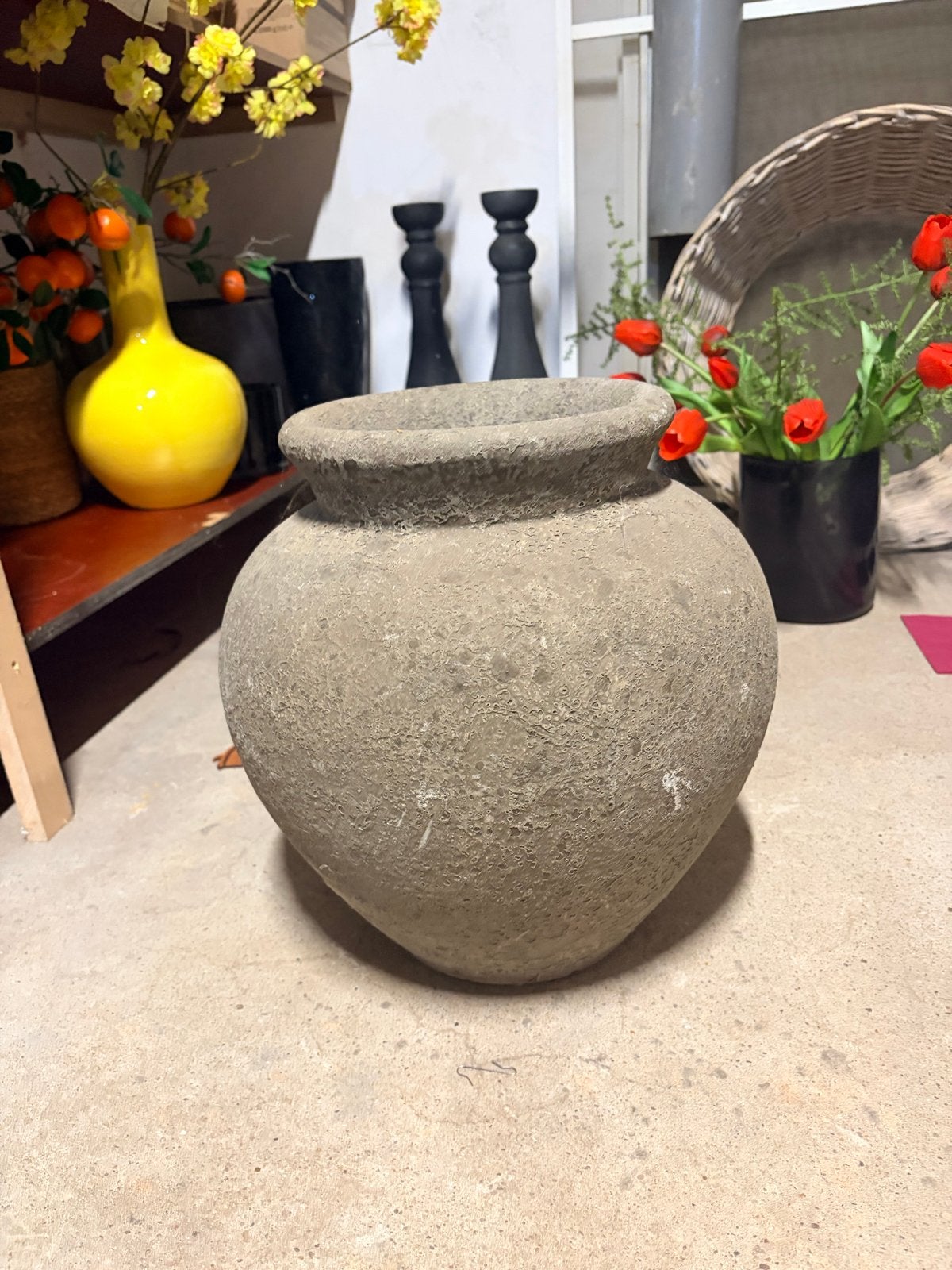 Decoratieve Aarden Pot - landelijke Rustieke Stijl, Ophalen