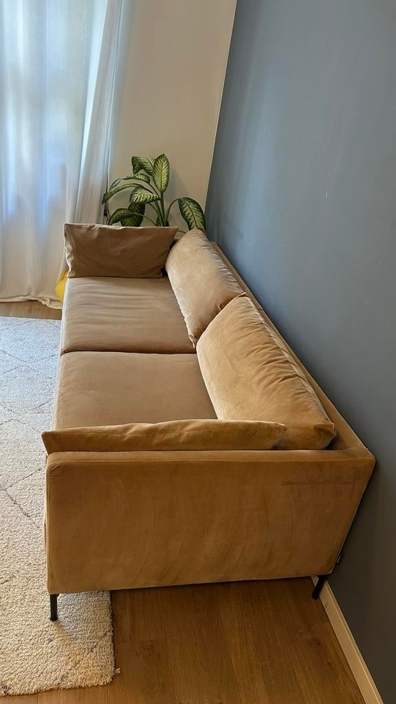 SOFACOMPANY Camel Velvet Sofa, 2 Modules, Huis en Inrichting, Ophalen, Driepersoons, 75 tot 100 cm, Zo goed als nieuw