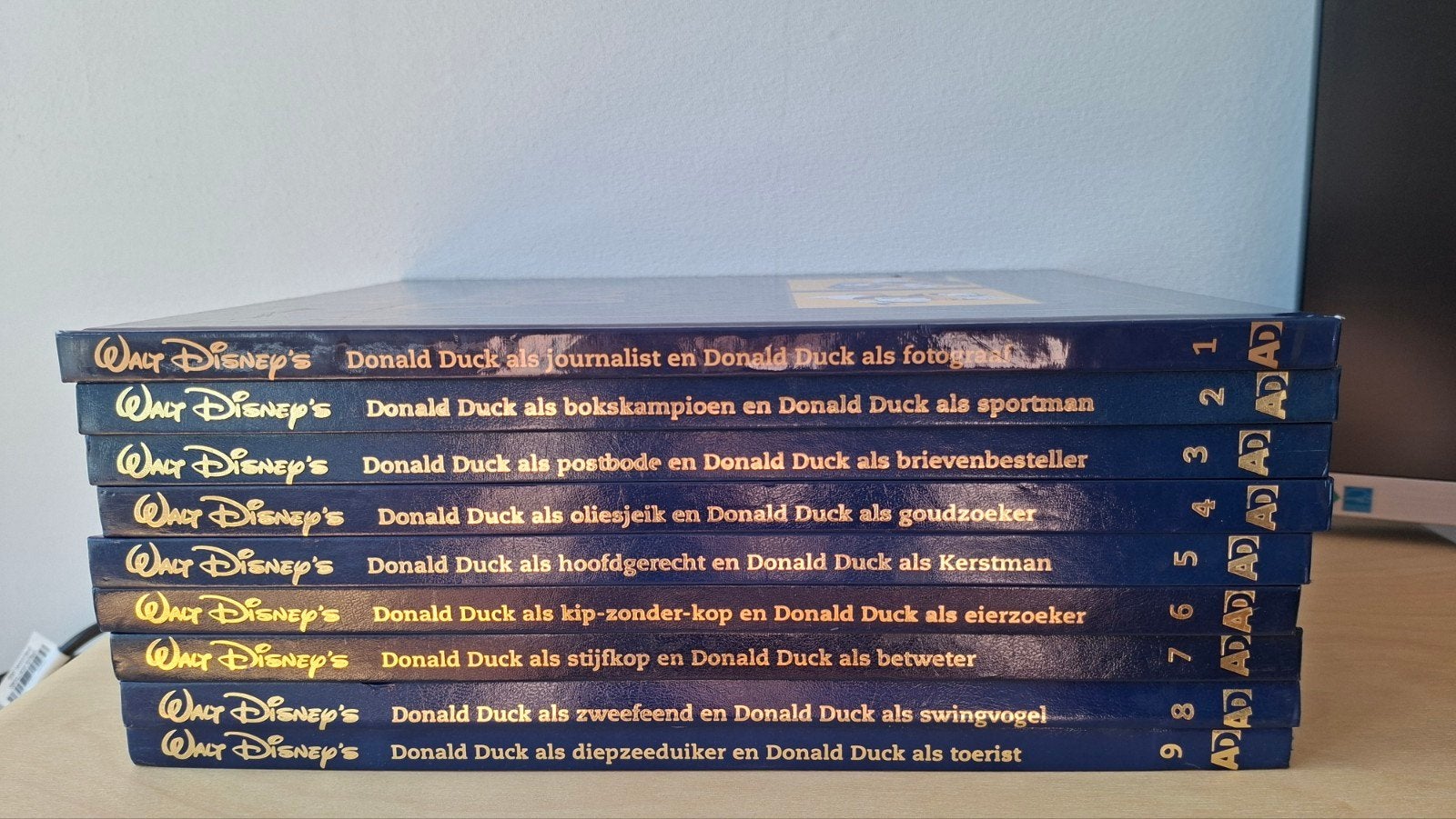 Walt Disney's Donald Duck Serie (9 delen) AD, Meerdere stripboeken, Ophalen, Zo goed als nieuw