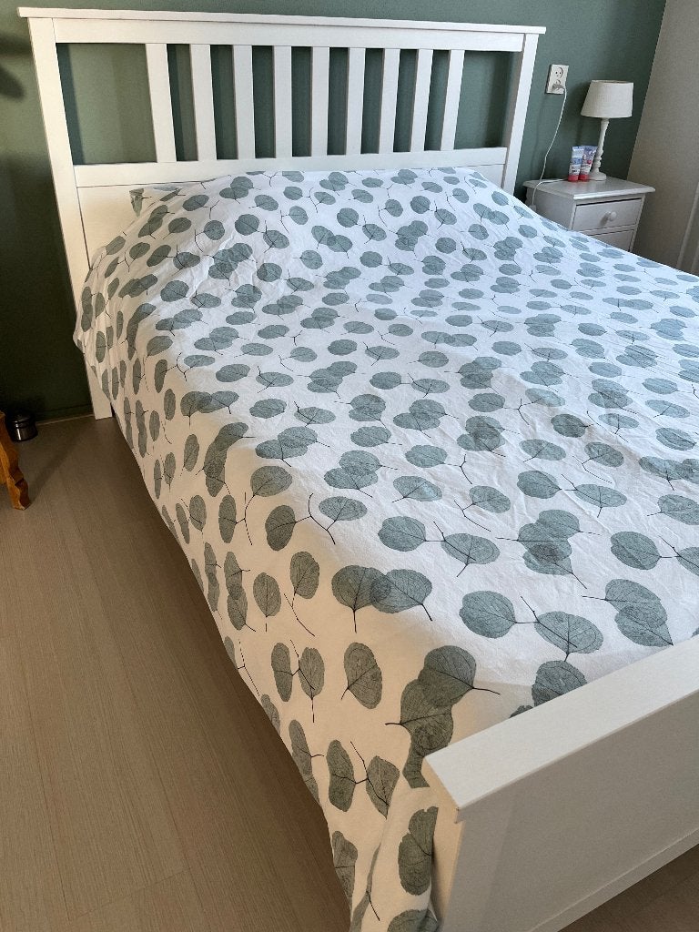 Ledikant 160x200 met Emma matras te koop, Huis en Inrichting, Ophalen, Gebruikt, Wit, Tweepersoons