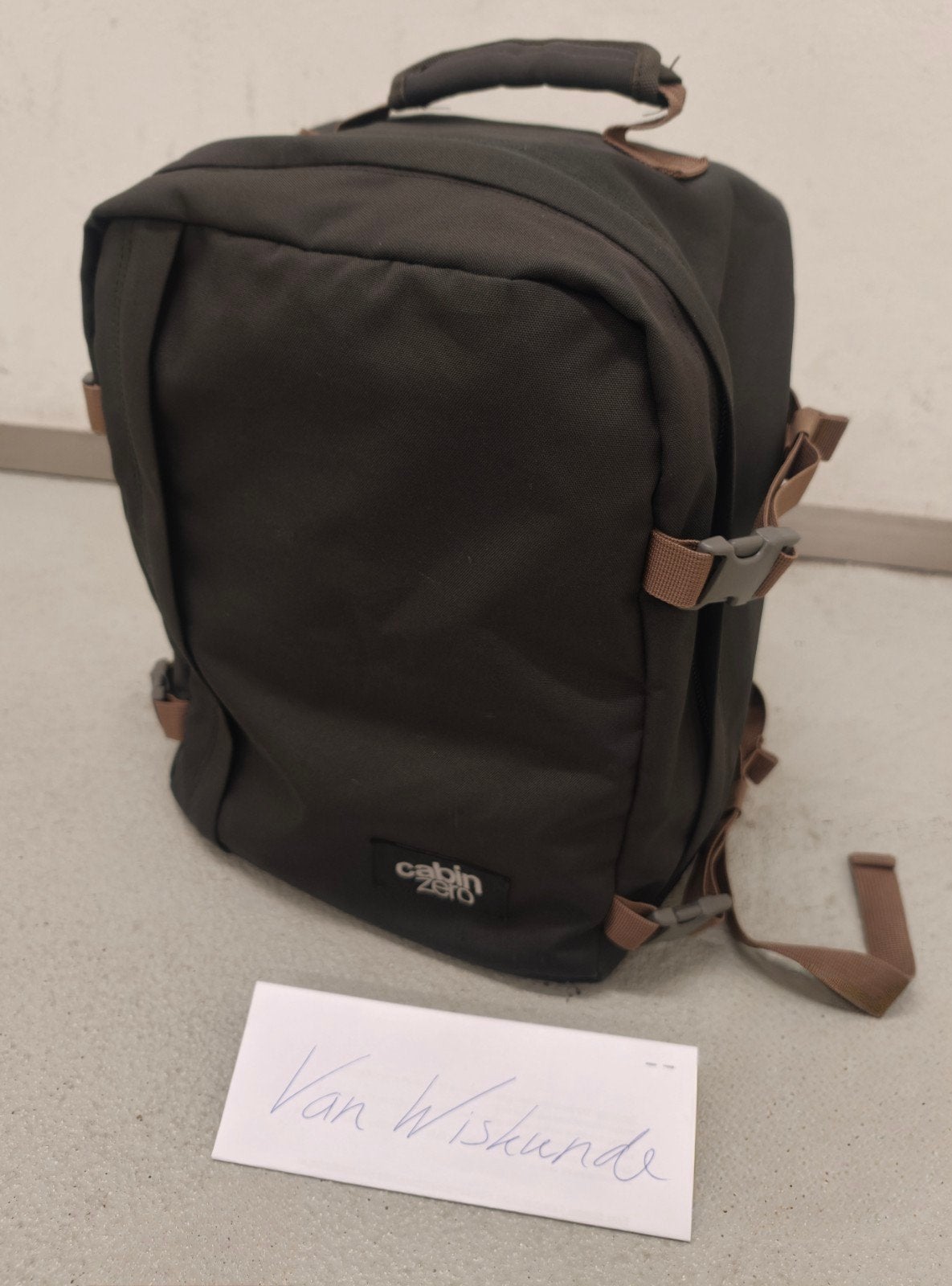 CabinZero Classic Backpack 44L rugtas Kaki donker groen tas, Gebruikt, 25 tot 40 cm, Ophalen of Verzenden, Overige merken