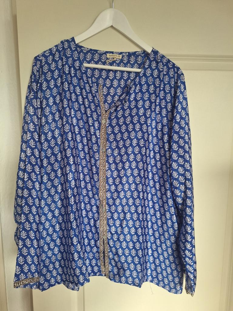 Natura Blauw-witte blouse, One Size, Zomerklaar!, Ophalen of Verzenden