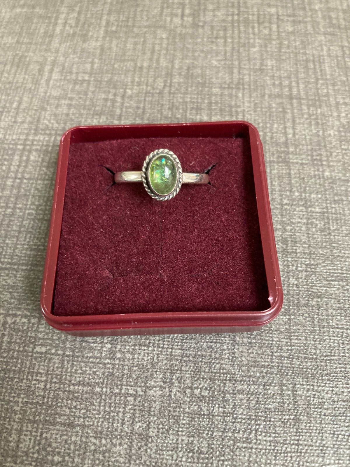 Ring zilver met fluoriet maat 17,5, Ophalen of Verzenden, 17 tot 18, Zilver, Dame