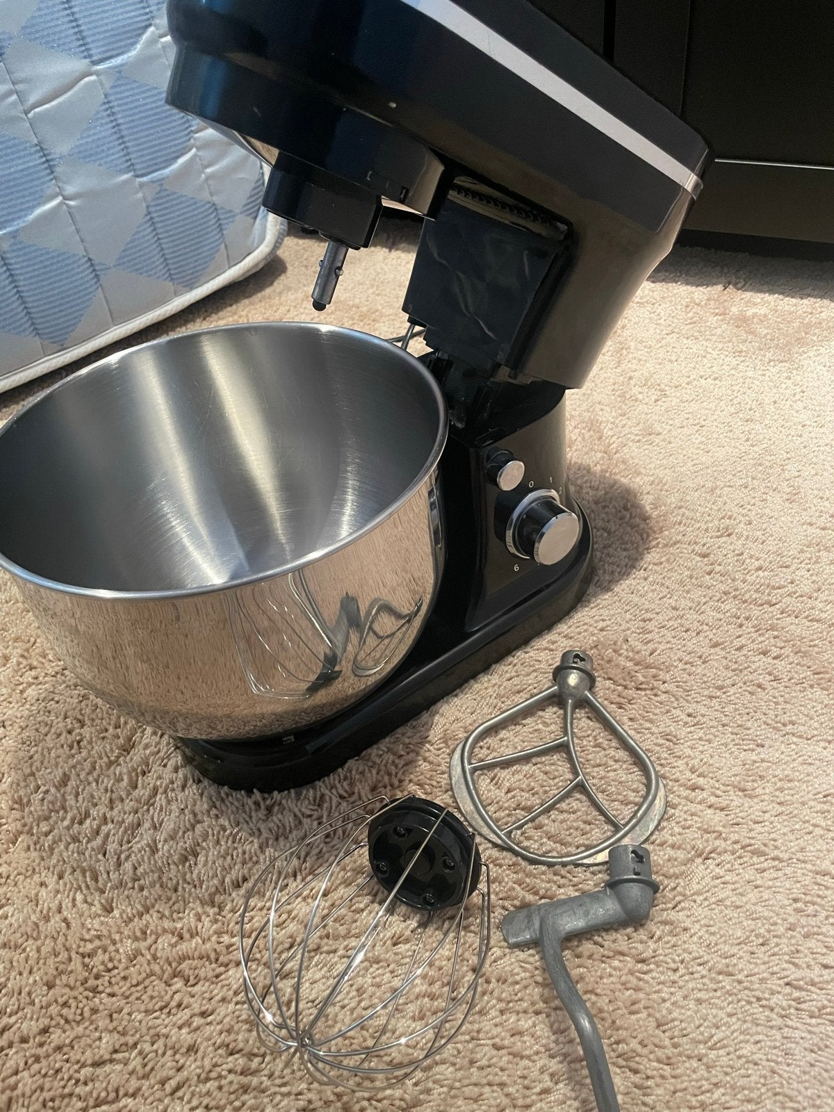BluMill Keukenmachine - Zwart met RVS kom en accessoires, Witgoed en Apparatuur, Keukenmixers, 3 tot 4 liter, Ophalen of Verzenden