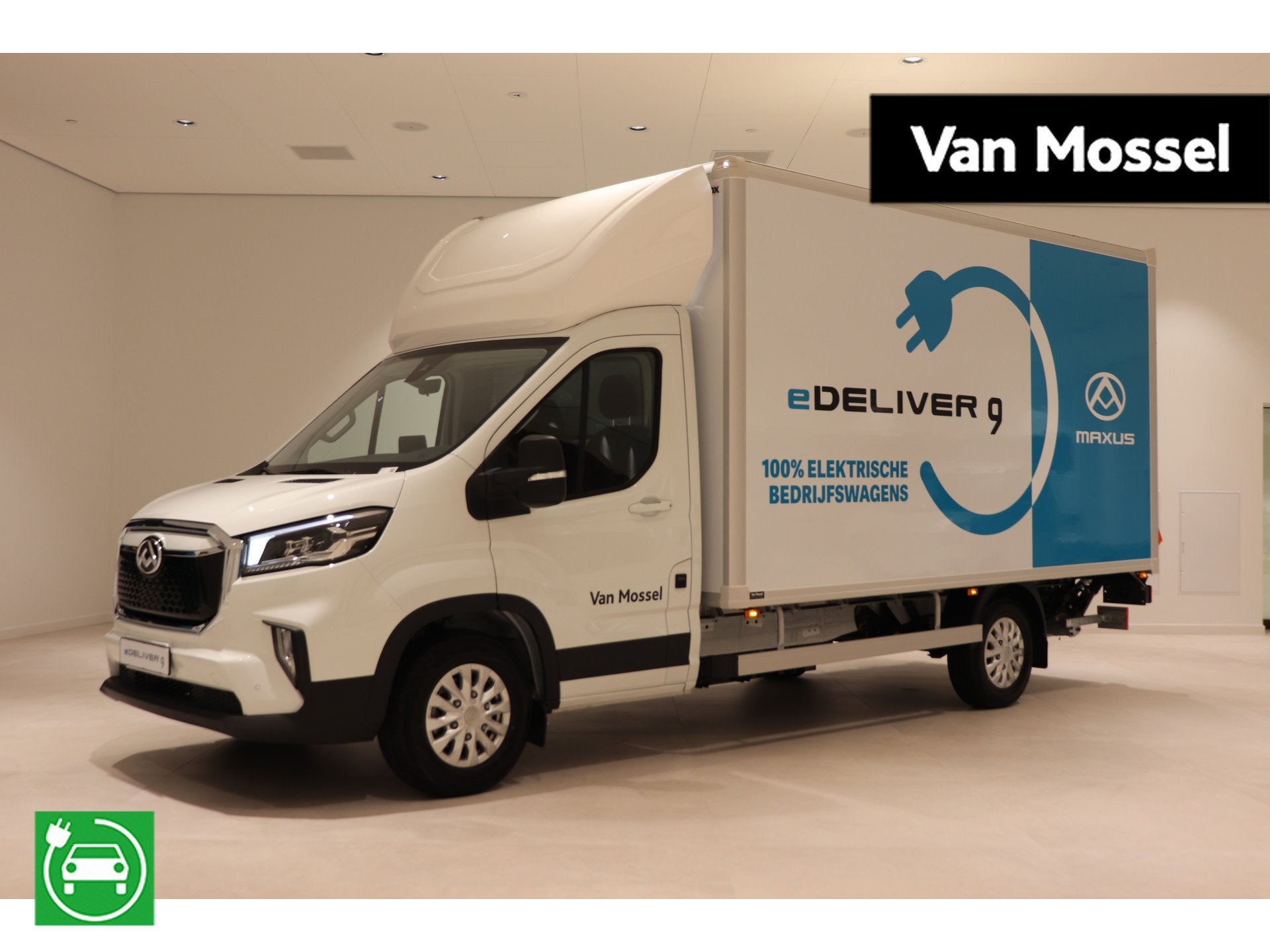 Maxus eDeliver 9 L4 Business DEAL 65 kWh | BAK+KLEP/AIRCO/CA, Auto's, Stof, Zwart, Met garantie (alle), Wit