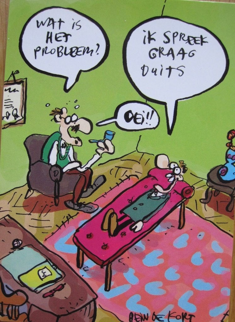 Boomerang - gek op Duits - cartoon Hein de Kort - nieuw, Verzamelen, Verzenden, 1980 tot heden, Ongelopen, Overige thema's