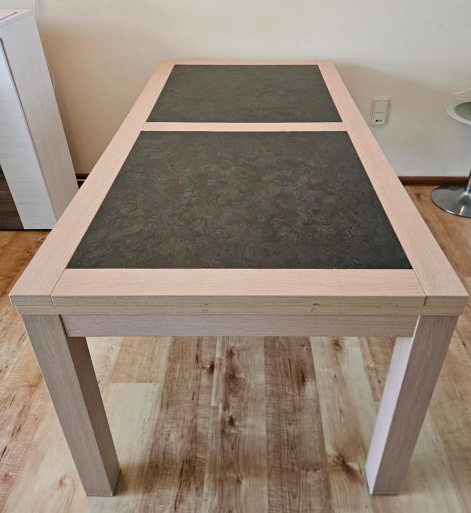 Eettafel en salontafel set - 180x90 en 70x70, Ophalen, Gebruikt, 50 tot 100 cm, Vijf personen of meer
