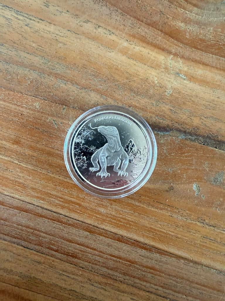 Zilver 999 - 1 oz - Komodo Dragon 2022, Ophalen of Verzenden, Zilver