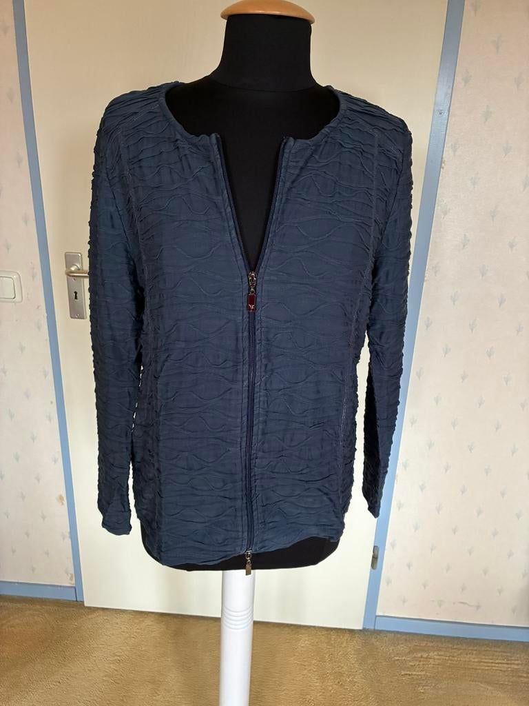 052 Monari vest in maat 46 donker blauw, Kleding | Dames, Verzenden, Zo goed als nieuw, Maat 46/48 (XL) of groter, Blauw