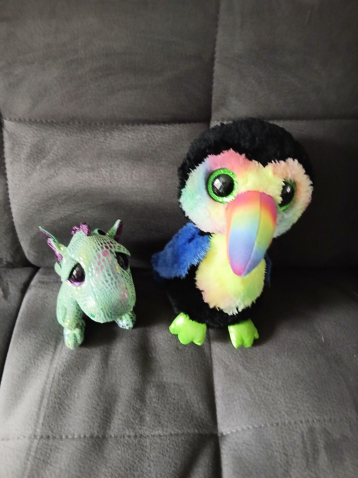 Ty Knuffels: Toekan Beaks & Draak Cinder, Gebruikt, Overige typen, Ophalen of Verzenden, Meerkleurig