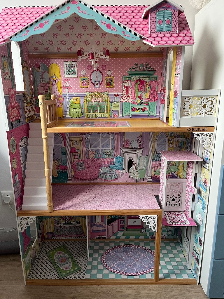 KidKraft Annabelle Poppenhuis met Meubels -origineel + extra, Ophalen, Gebruikt, Poppenhuis