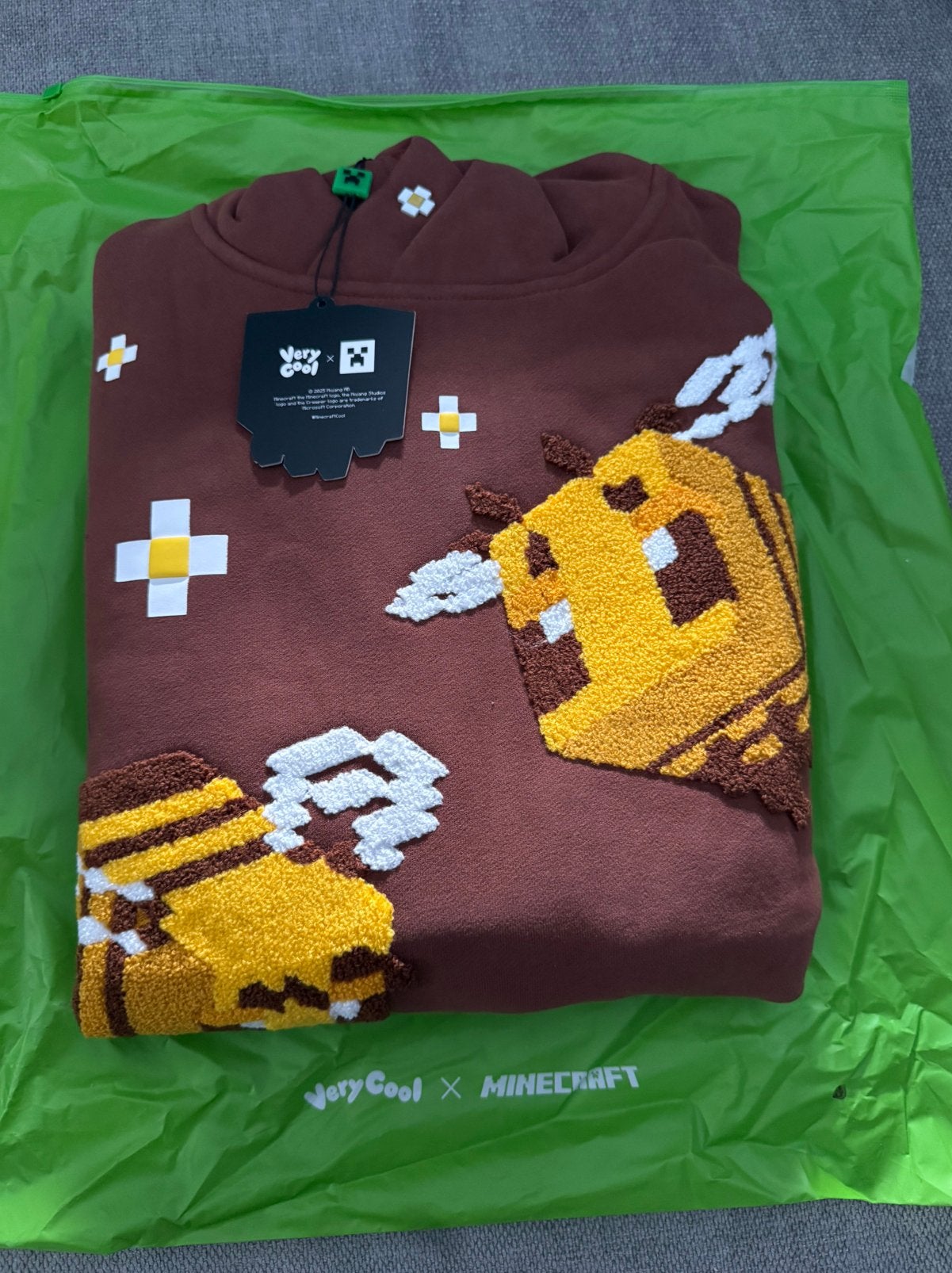 Bee hoodie / very coolxminecraft maat M, Ophalen of Verzenden, Zo goed als nieuw