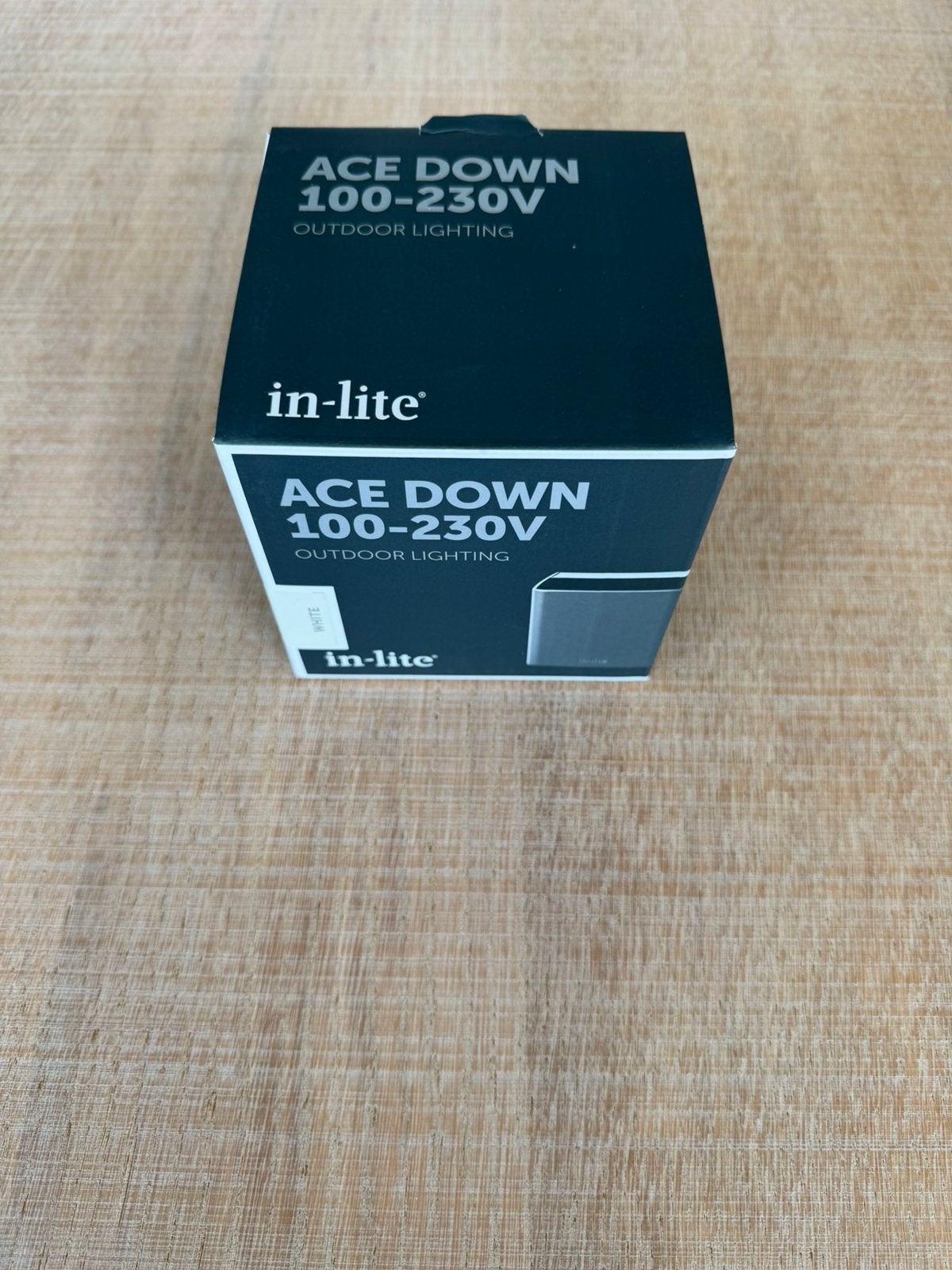 In-Lite Ace Down 100-230V White Wandlamp - Nieuw, Tuin en Terras, Buitenverlichting, Ophalen of Verzenden, Nieuw, Wandlamp