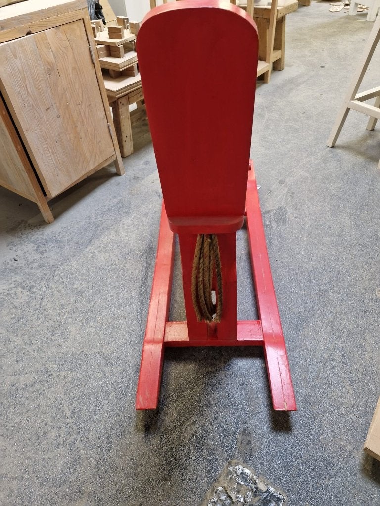 houten speelgoed Mooi hobbelpaard naturel of rood, Ophalen, Nieuw, Rij- of Hobbelspeelgoed