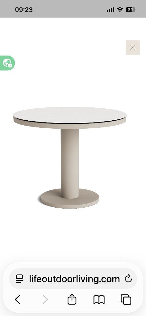 tuintafel, Tuin en Terras, Tuintafels, Ophalen, Zo goed als nieuw, Rond, Aluminium