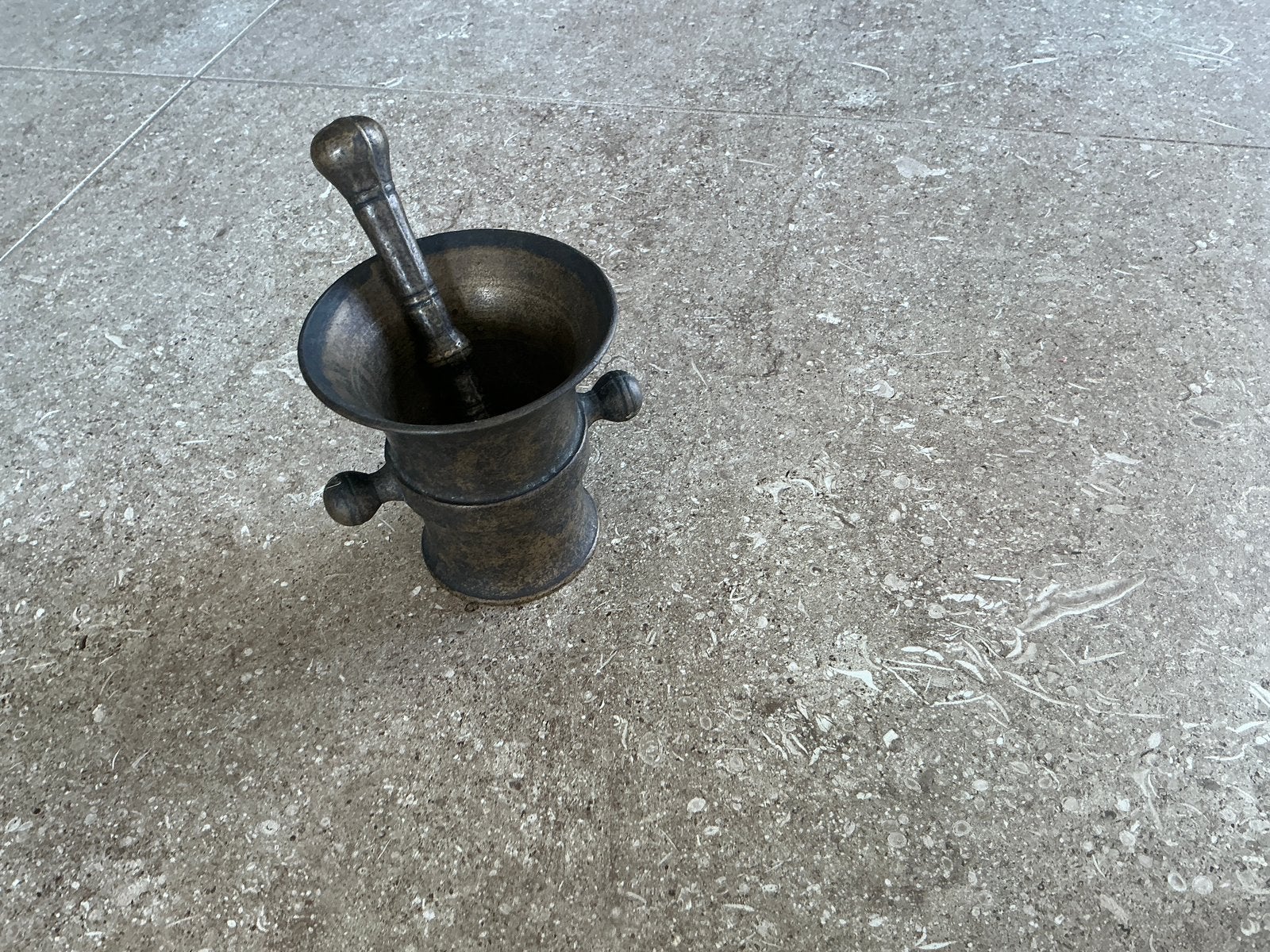 Authentieke Apothekersvijzel + Stamper - koper/messing (KWF), Ophalen of Verzenden