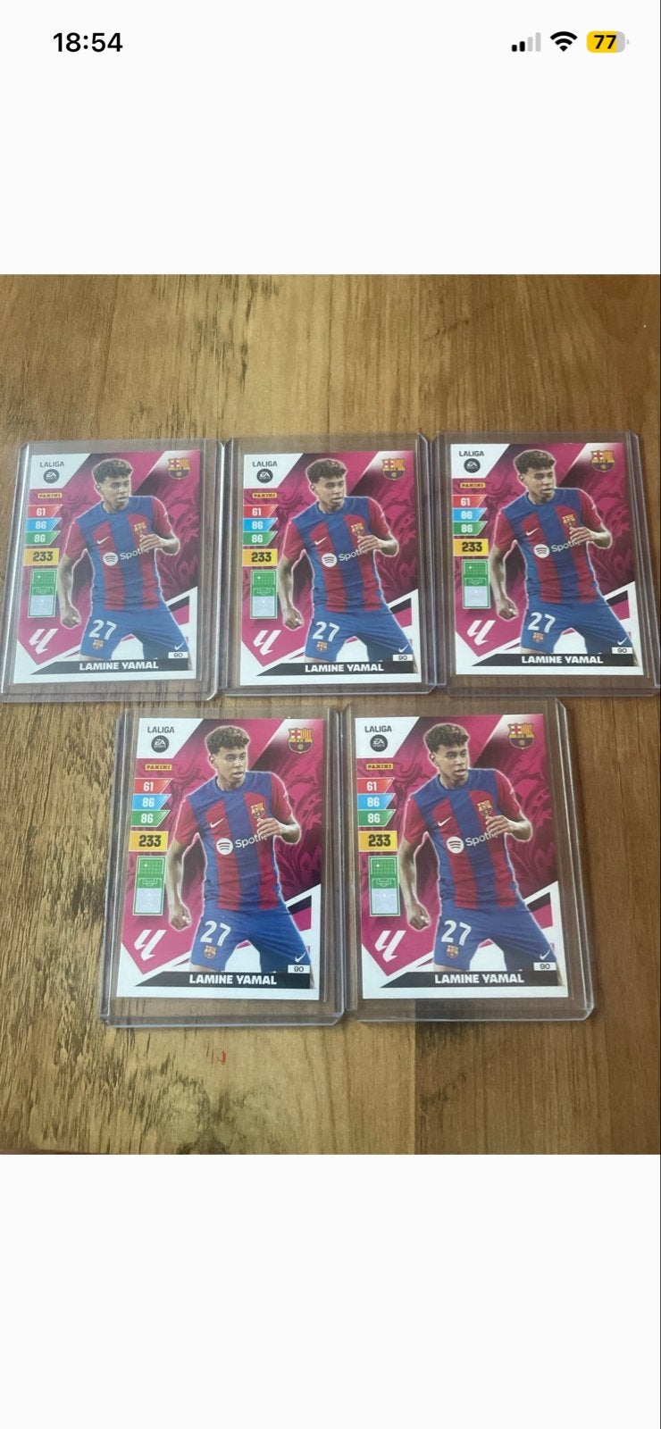 5x Lamine Yamal Adrenalyn XL 2023-24 Voetbalkaarten, Verzamelen, Sportartikelen en Voetbal, Ophalen of Verzenden, Nieuw, Buitenlandse clubs