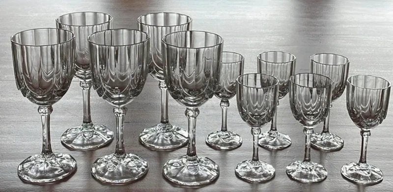 11 Luminarc kristallen voetglazen, Verzamelen, Ophalen of Verzenden, Zo goed als nieuw, Overige typen