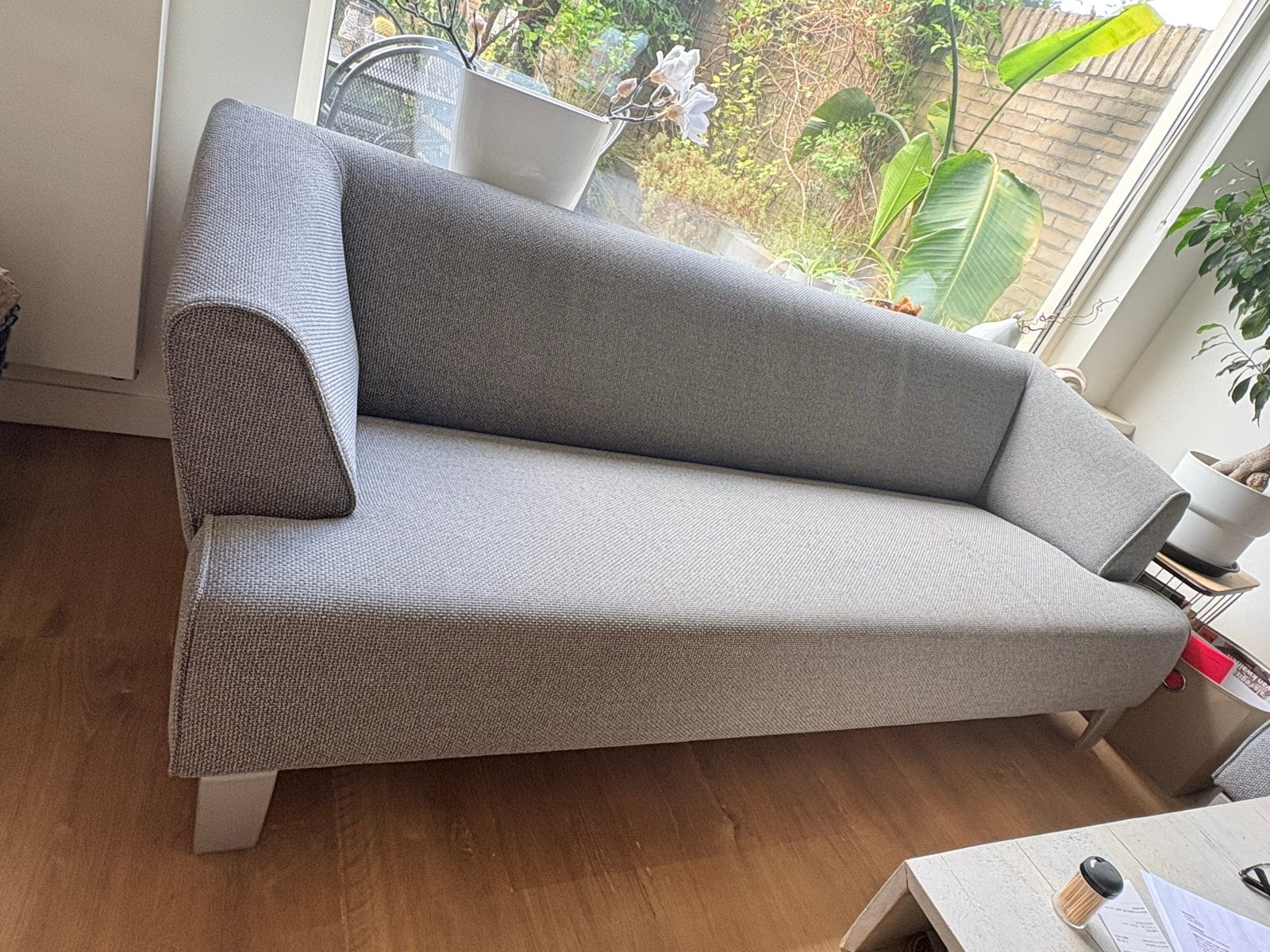 Luxe Rolf Benz 3-zits designbank - Lichtgrijs, Ophalen, Zo goed als nieuw, Stof