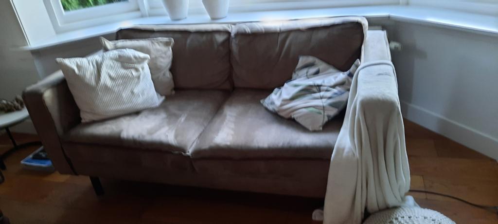 2 x 2-zitsbanken microleder, Ophalen, Gebruikt, 75 tot 100 cm
