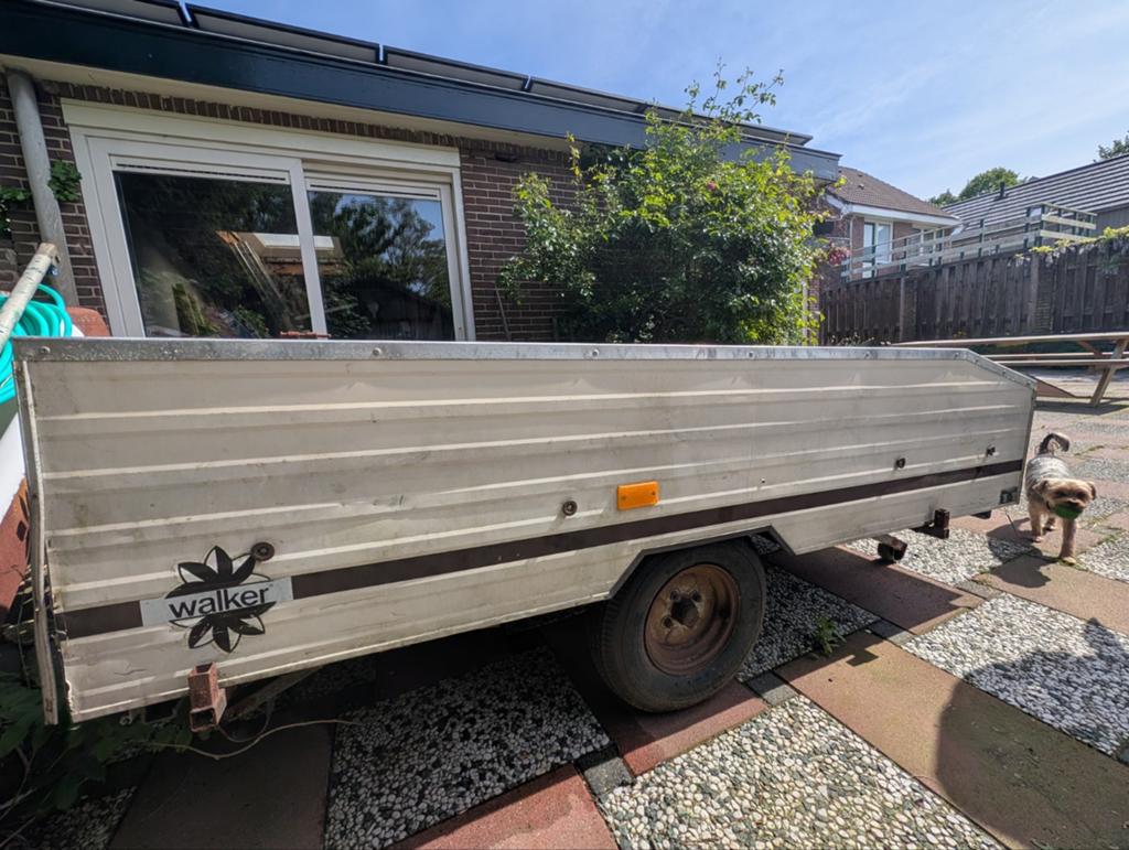 Aanhanger / vouwwagen met nieuwe banden Walker, Auto diversen, Aanhangers en Bagagewagens, Ophalen, Gebruikt