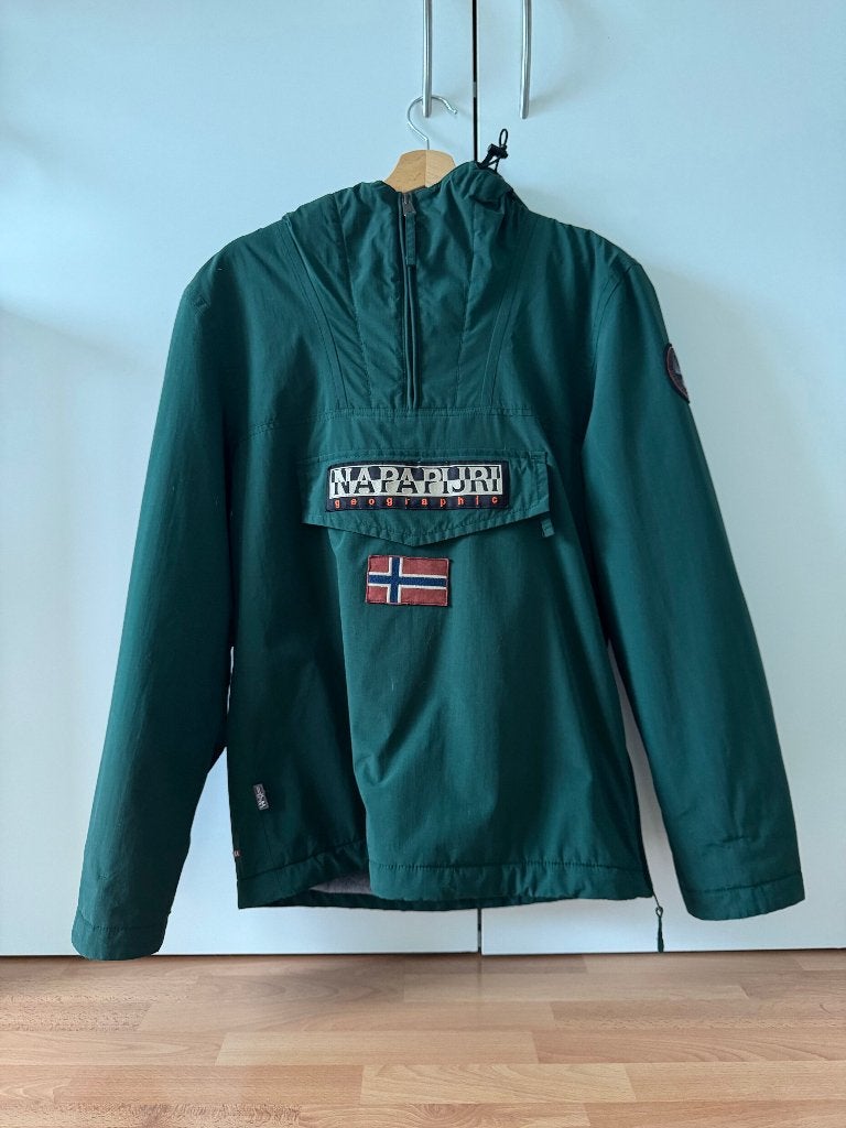 Napapijri Rainforest anorak XS - pine groen - €30, Ophalen of Verzenden, Zo goed als nieuw, Maat 34 (XS) of kleiner, Groen