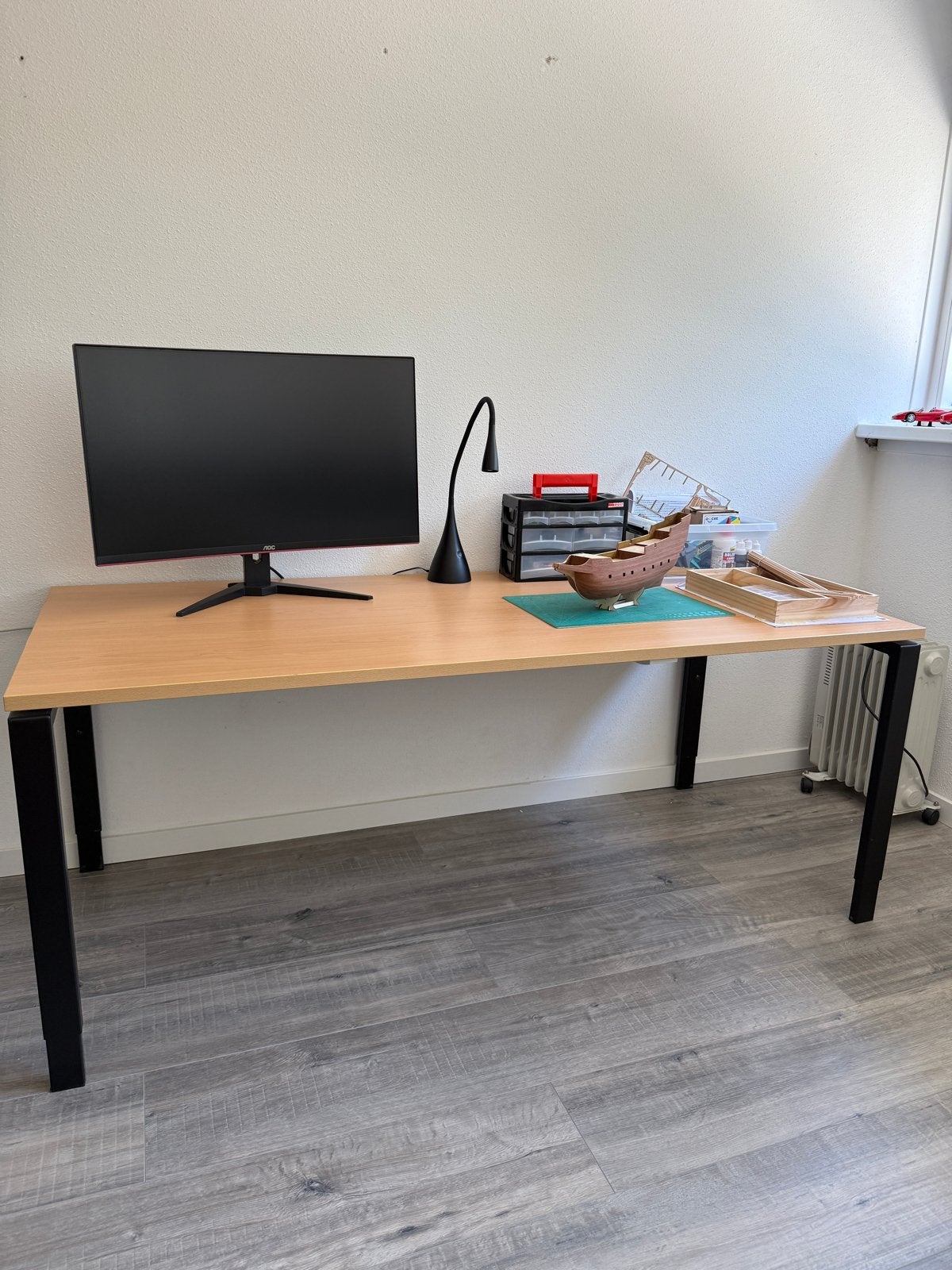 Bureau 180x80 cm in goede staat, Ophalen, 180 cm, Spaanplaat of MDF, Bruin