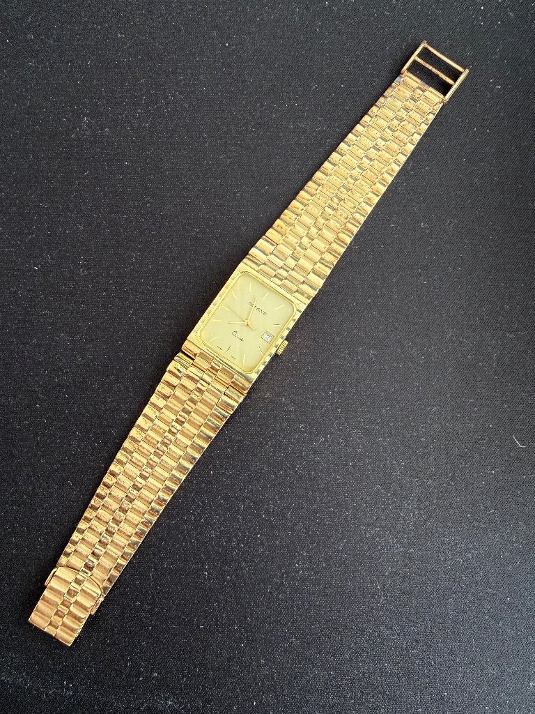 14 KT Gouden vintage Geneve Quartz Polshorloge, Gebruikt, Polshorloge, Goud, Goud