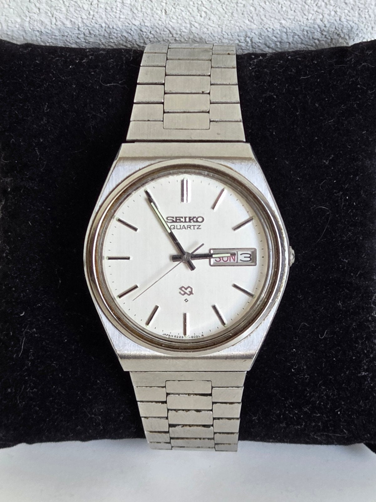 vintage seiko SQ Quatz (okt 1979) nieuwe batterij, Staal, Polshorloge, Ophalen of Verzenden, Zo goed als nieuw