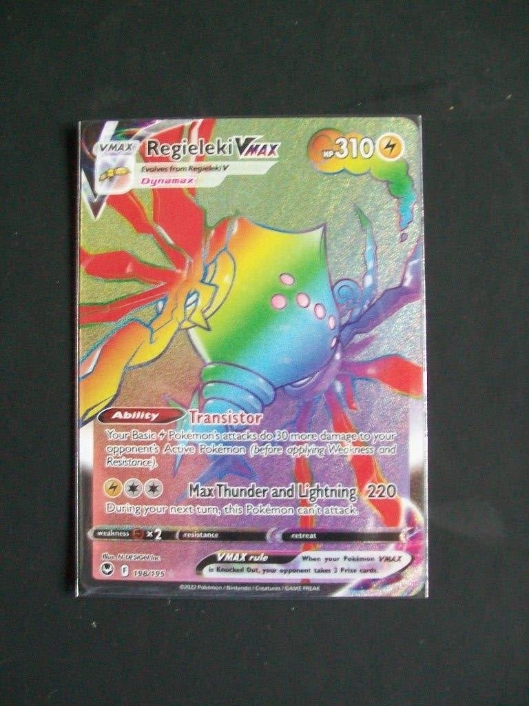 2573. Nieuwe Pokemon Kaart REGIELEKI Vmax HP 310 (198/195), Verzenden, Nieuw, Losse kaart, Foil