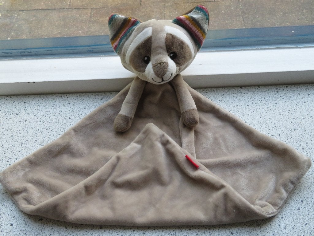 Knuffeldoek Robin de Wasbeer hartslagknuffel ZAZU, Beer, Ophalen of Verzenden, Zo goed als nieuw, Wasbaar