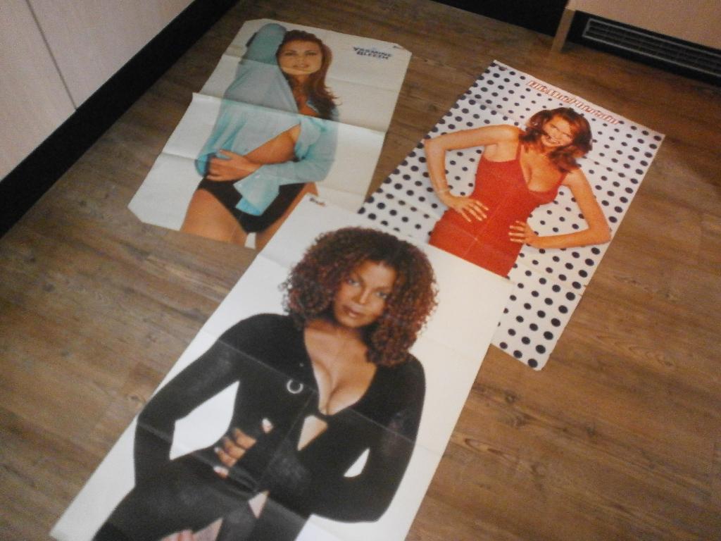 3 xxl break out posters. yasmine bl. janet jackson, elle P., Verzamelen, Verzenden, Gebruikt, A1 t/m A3, Film en Tv