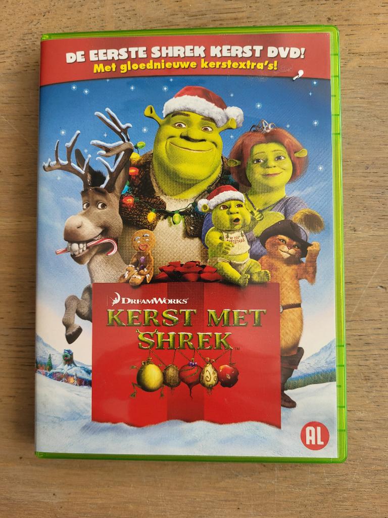 DVD Kerst met Shrek - Dreamworks (heb 1,2 en 3 ook te koop), Alle leeftijden, Ophalen of Verzenden, Zo goed als nieuw, Komedie