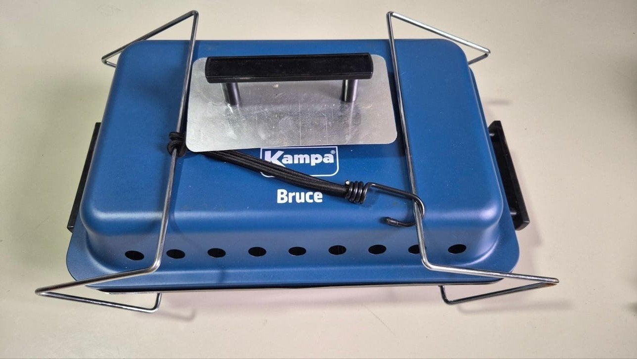 Kampa Bruce Gasbarbecue met lavastenen en gasslang, Ophalen of Verzenden, Gebruikt
