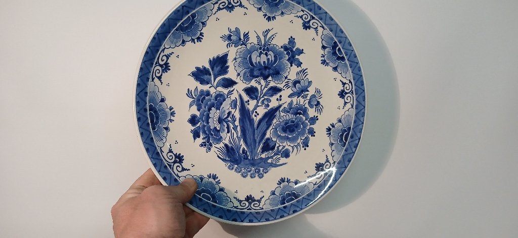 Groot Bord Porselein Royal Delfts Blauw de Porceleyne Fles 3, Ophalen of Verzenden