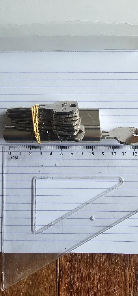 Cylinderslot Winkhaus 85mm, 8 sleutels, SKG **, Ophalen, Nieuw, Rvs, Slot