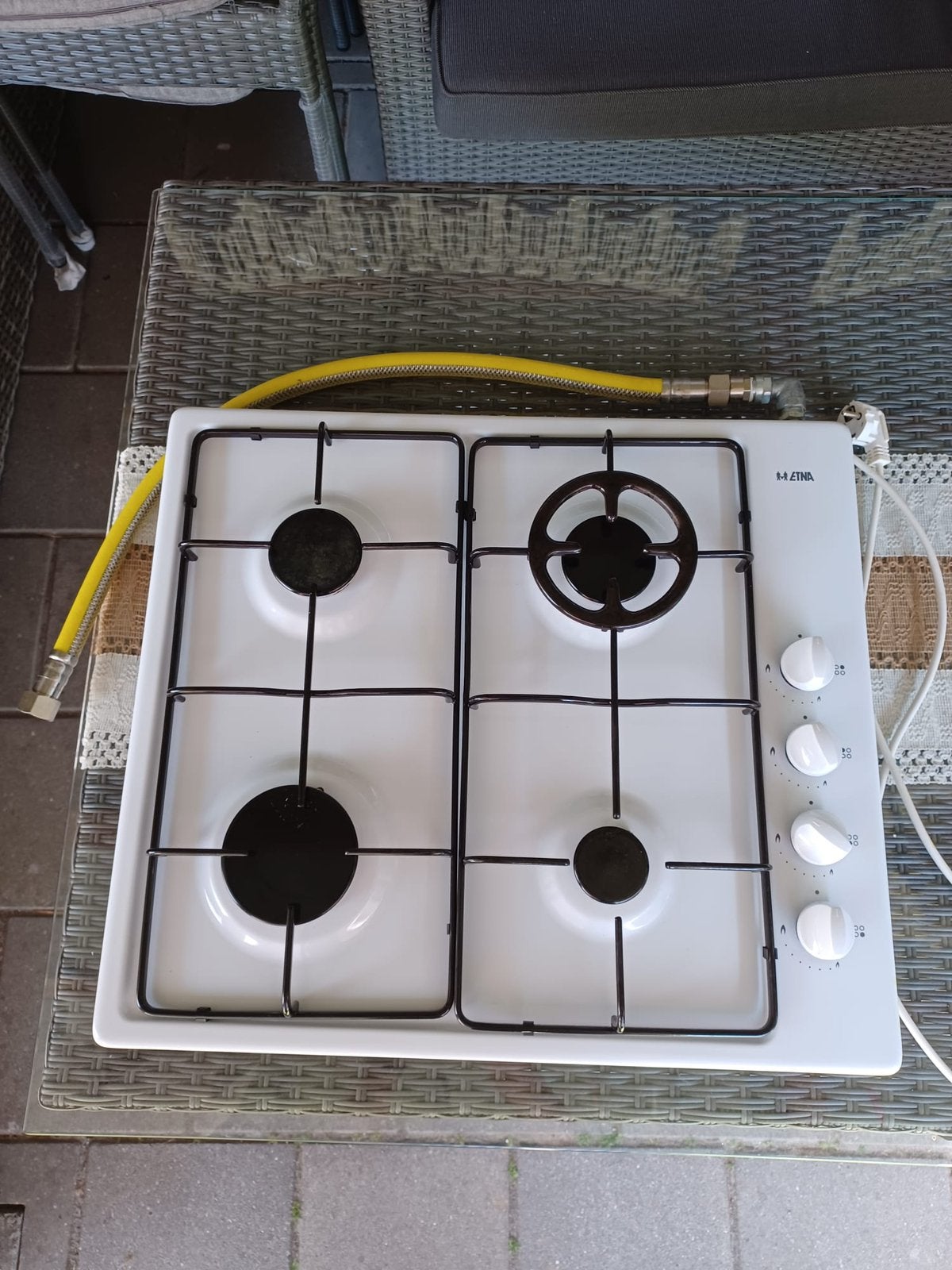 Gasstel/ gaskookplaat, Witgoed en Apparatuur, Kookplaten, Ophalen, 4 kookzones, Zo goed als nieuw, Gas
