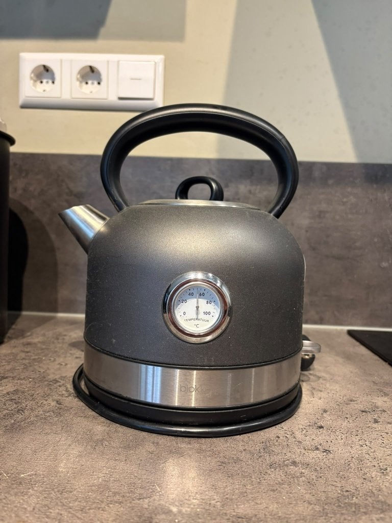 Blokker waterkoker retro met temperatuurmeter, 1 tot 2 liter, Ophalen