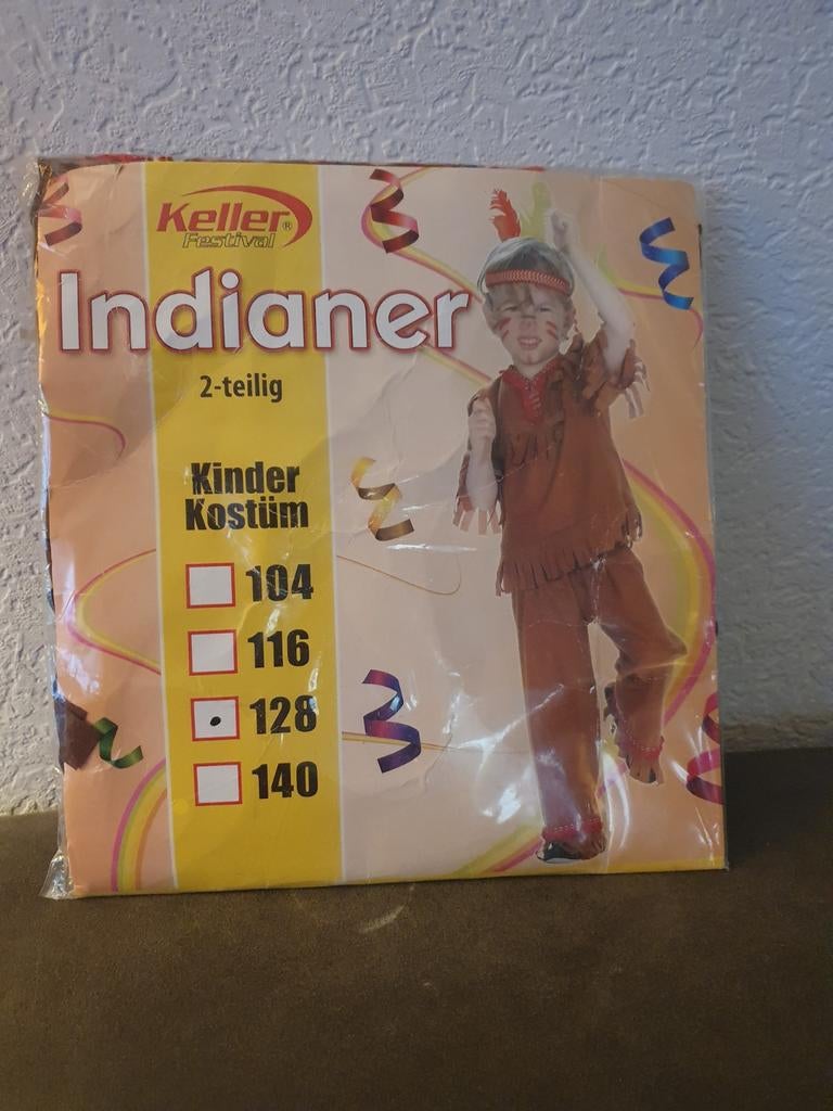 Indianen Kinderkostuum Maat 128 - Nieuw in Verpakking, Kinderen en Baby's, Ophalen of Verzenden
