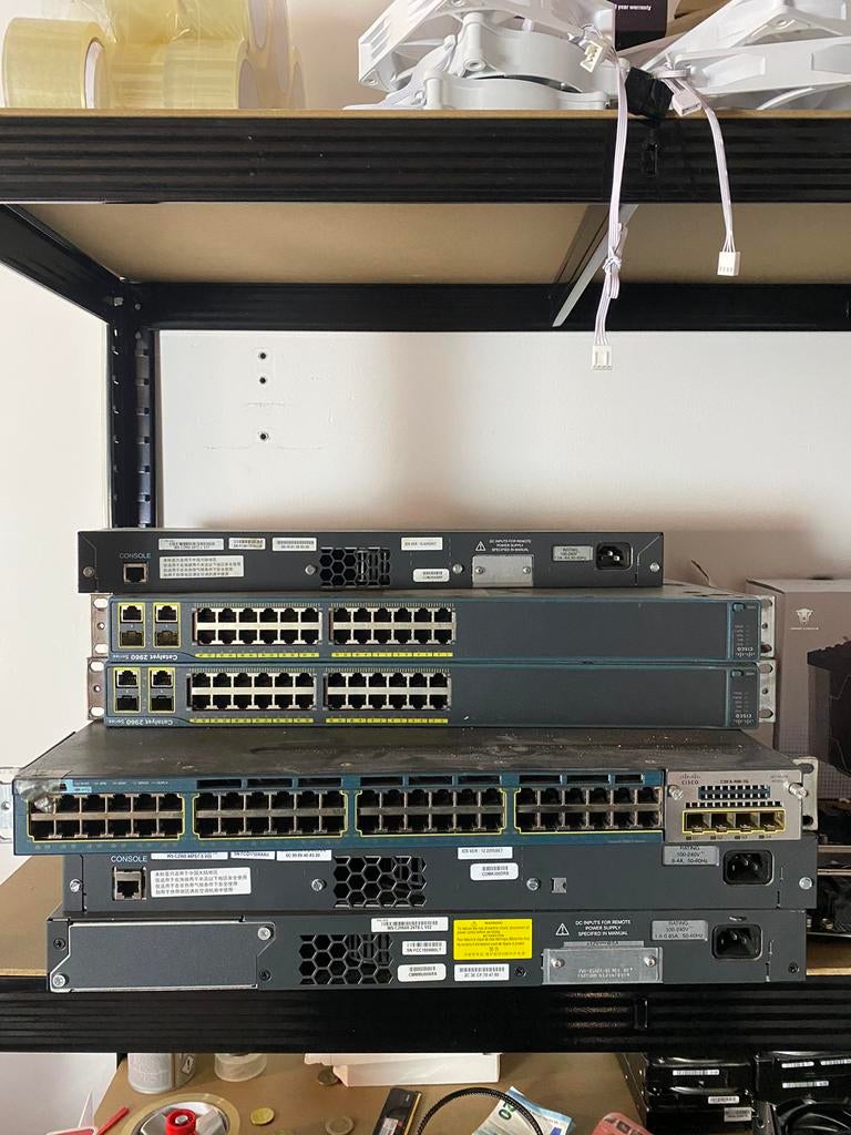 Cisco Catalyst 2960 Series Switches + Modules (3 Stuks), Ophalen of Verzenden, Zo goed als nieuw