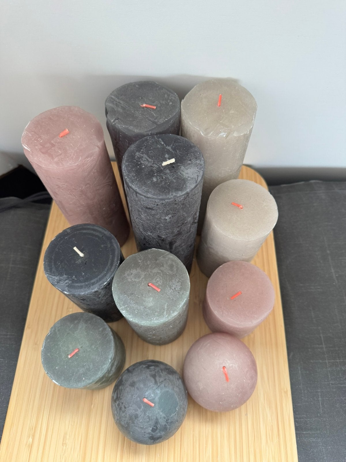 Bolsius kaarsen set  woonaccessoires grijs roze, Ophalen of Verzenden, Nieuw, Grijs, Kaars