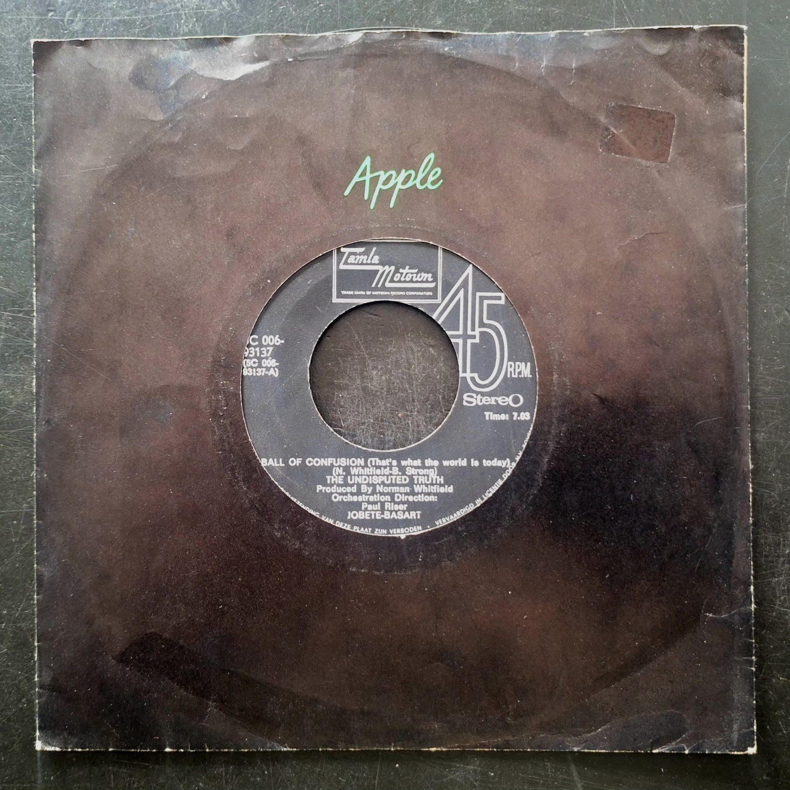7"/SINGLE  THE UNDISPUTED TRUTH - Ball Of Confusion, Ophalen of Verzenden, Gebruikt, Pop