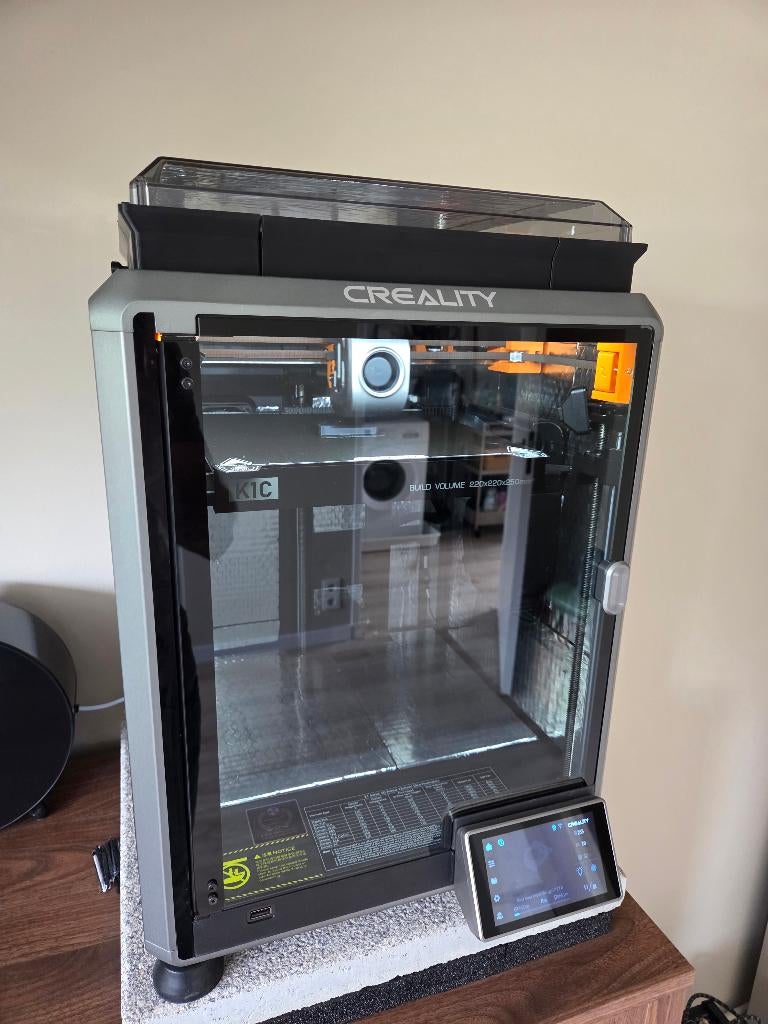 Creality K1C 3D printer -  LDO – D3vil Cyclops – X Rail Mod, Ophalen, Ingebouwde Wi-Fi, Zo goed als nieuw, Filament