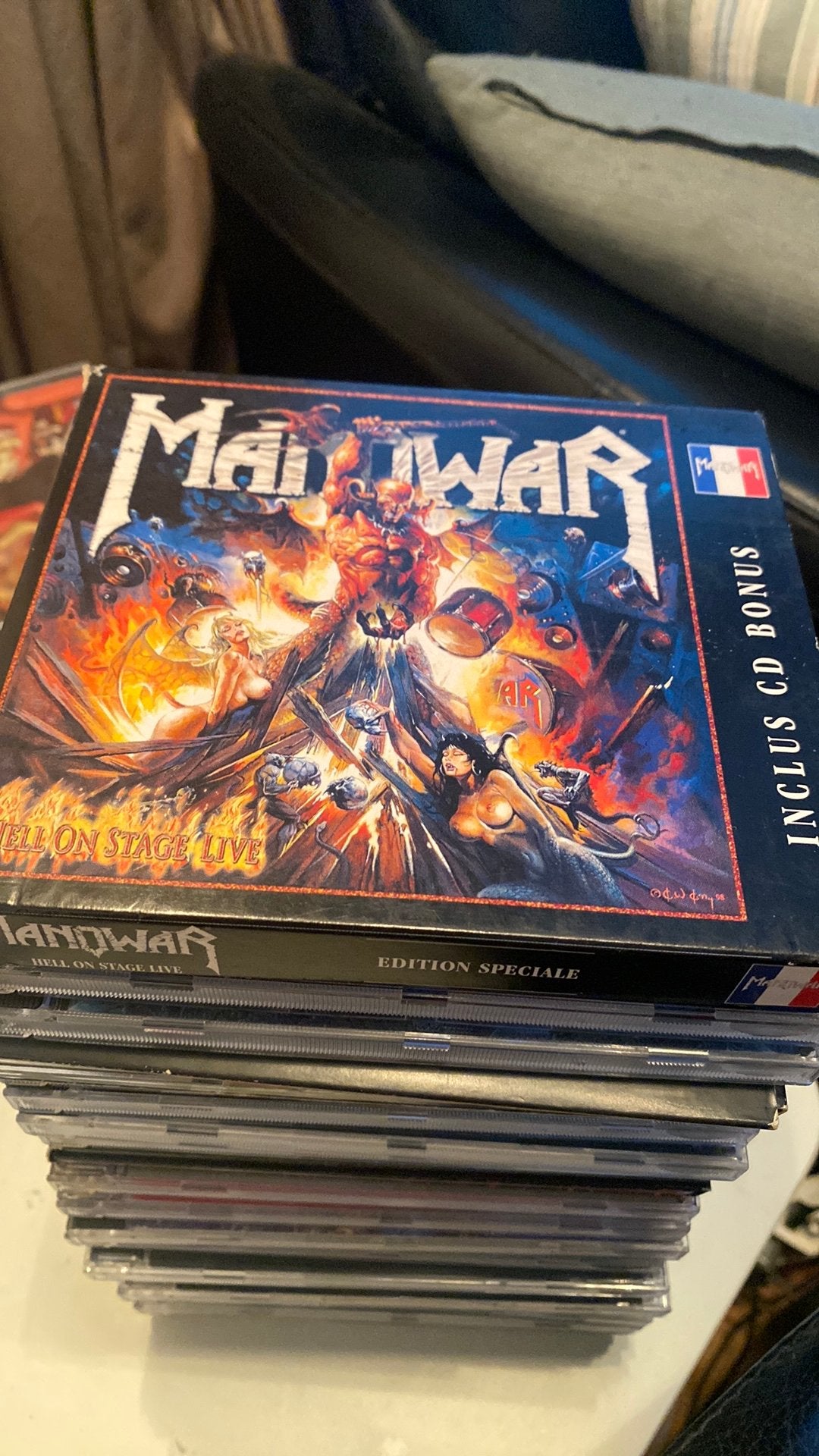 2cd manowar, hell on stage live, Cd's en Dvd's, Ophalen of Verzenden, Zo goed als nieuw