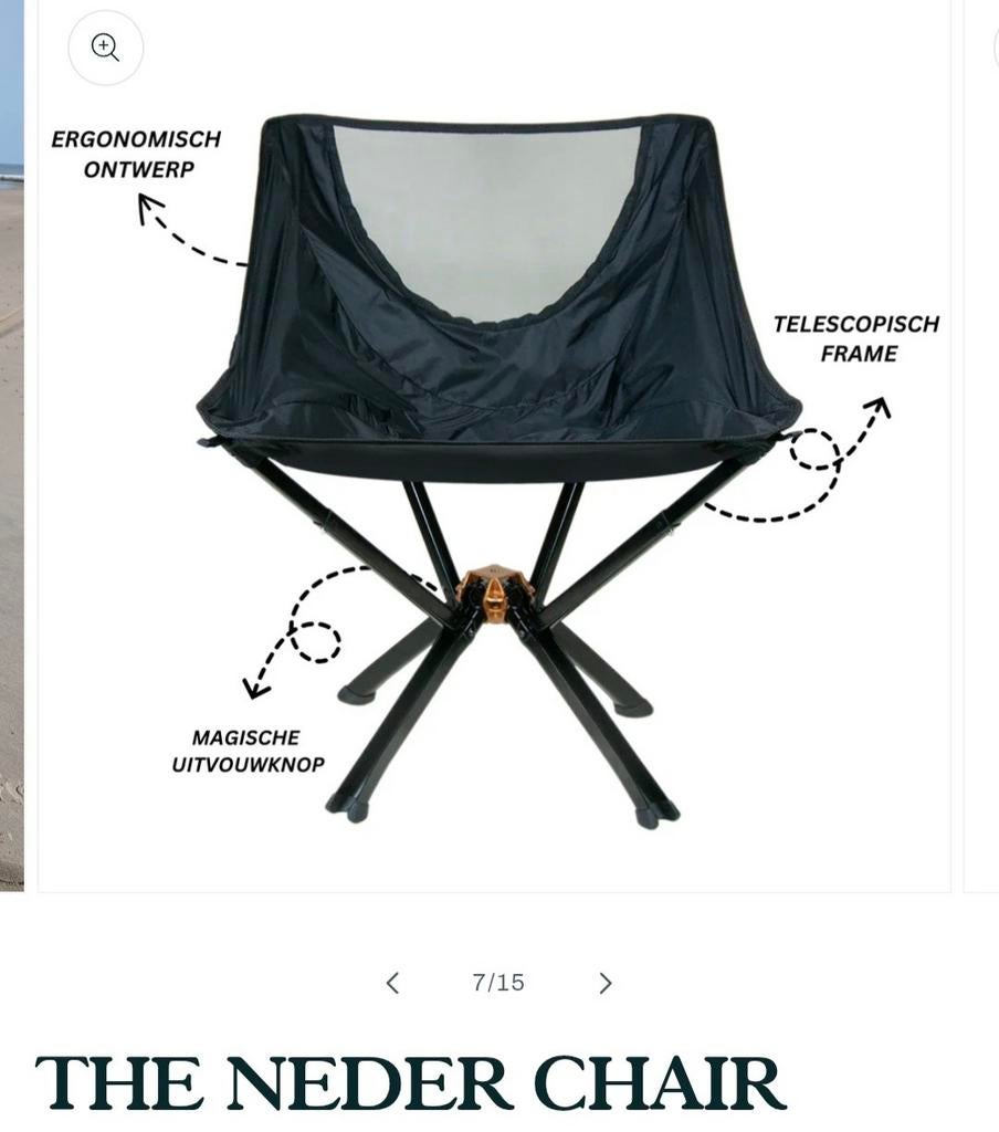 Neder chair (neder Gear) *Nieuw*, Caravans en Kamperen, Kampeermeubelen, Ophalen of Verzenden, Nieuw, Campingstoel