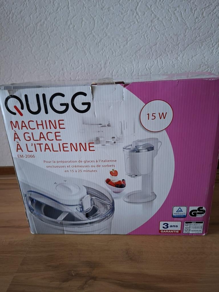 Quigg IJsmachine Nieuw in Doos - Maak Zelf Heerlijk IJs!, Witgoed en Apparatuur, IJsmachines, Ophalen of Verzenden, Nieuw, Koelelement