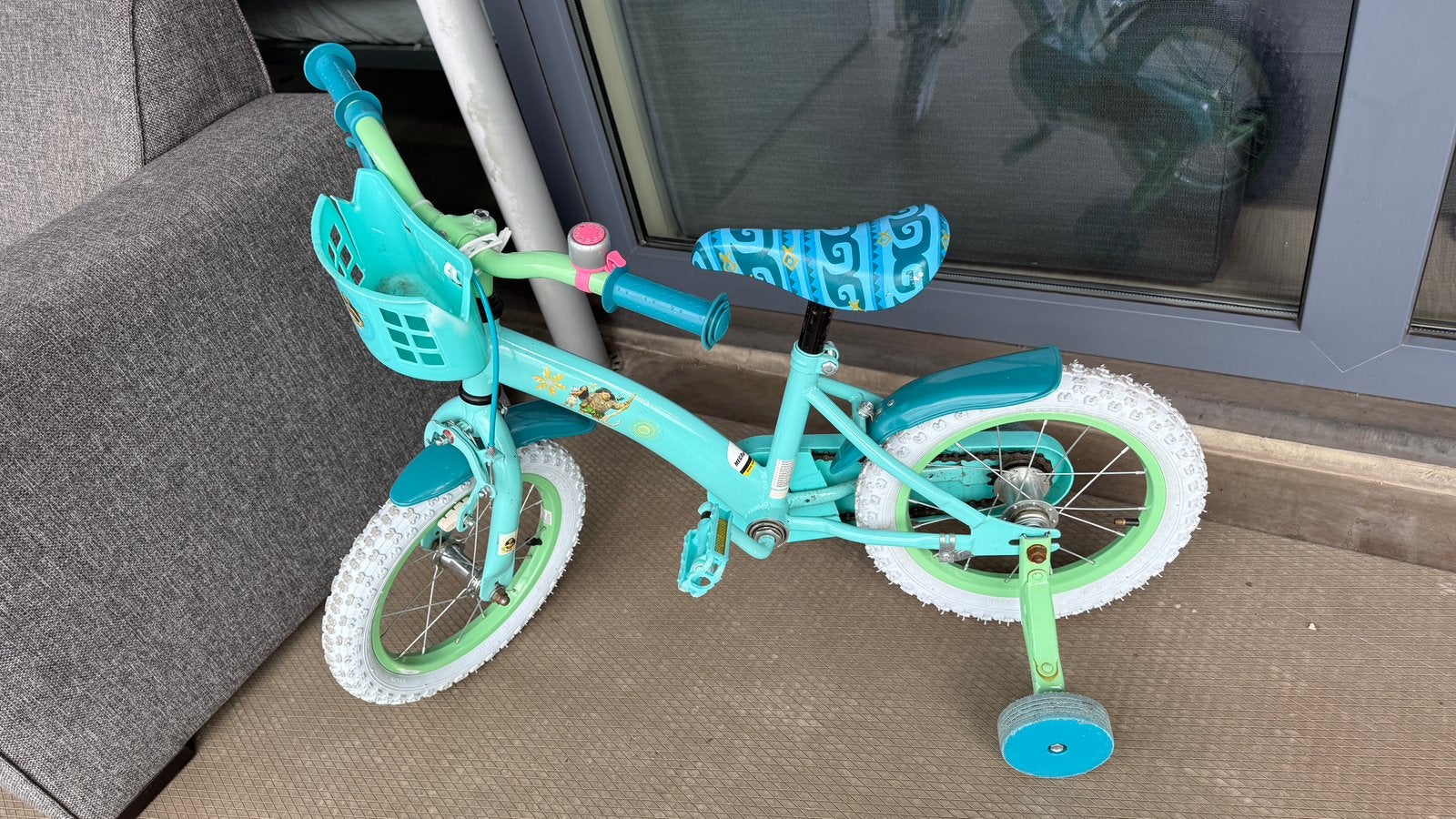 Vaiana fiets 16 inch, Ophalen, Gebruikt, 16 tot 20 inch, Zijwieltjes